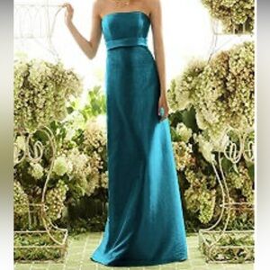 After Six Strapless Gown in Teal Blue size 6